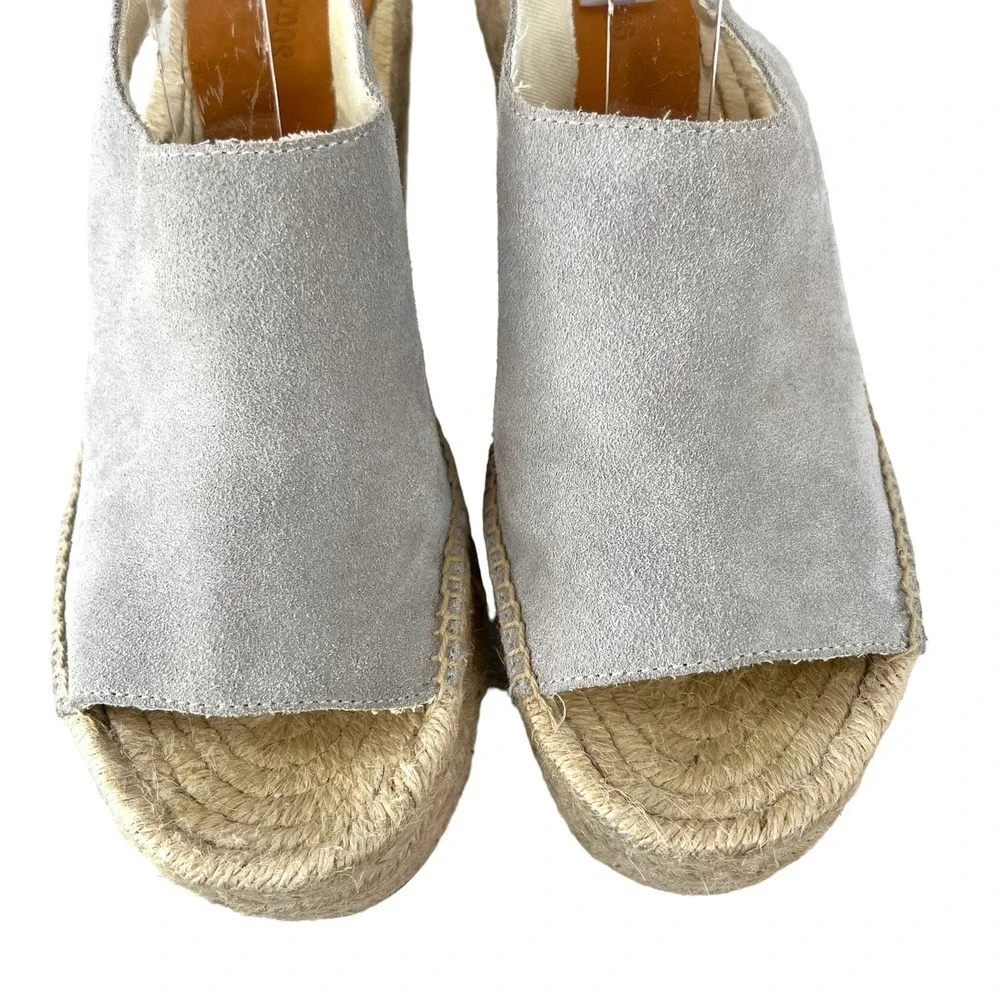SOLUDOSxAnthropologie Espadrille Slingback Platform Sandal in Stone Size 10